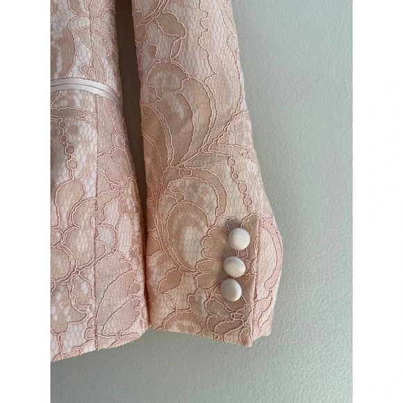 ASOS DESIGN Tailored Pink Lace Blazer NWT Sold Out Size 0 - Picture 15 of 15